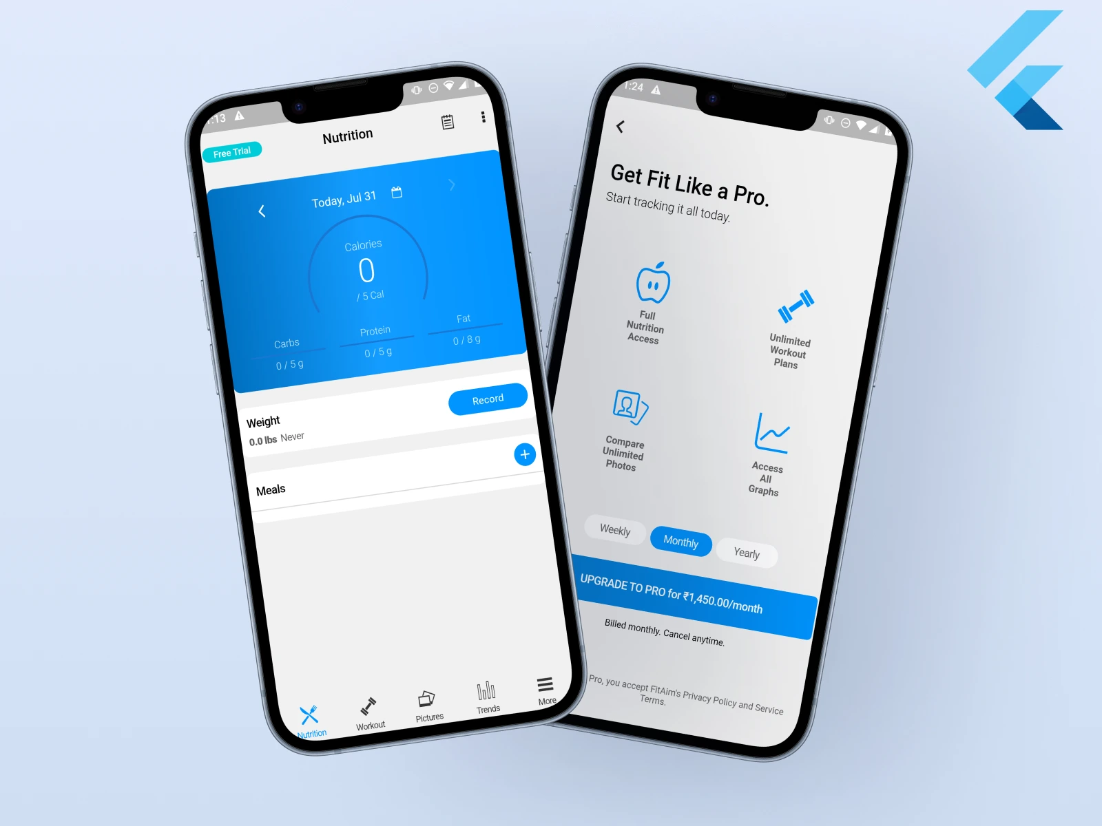 FitAim Application Portfolio - Nautilus Techlabs