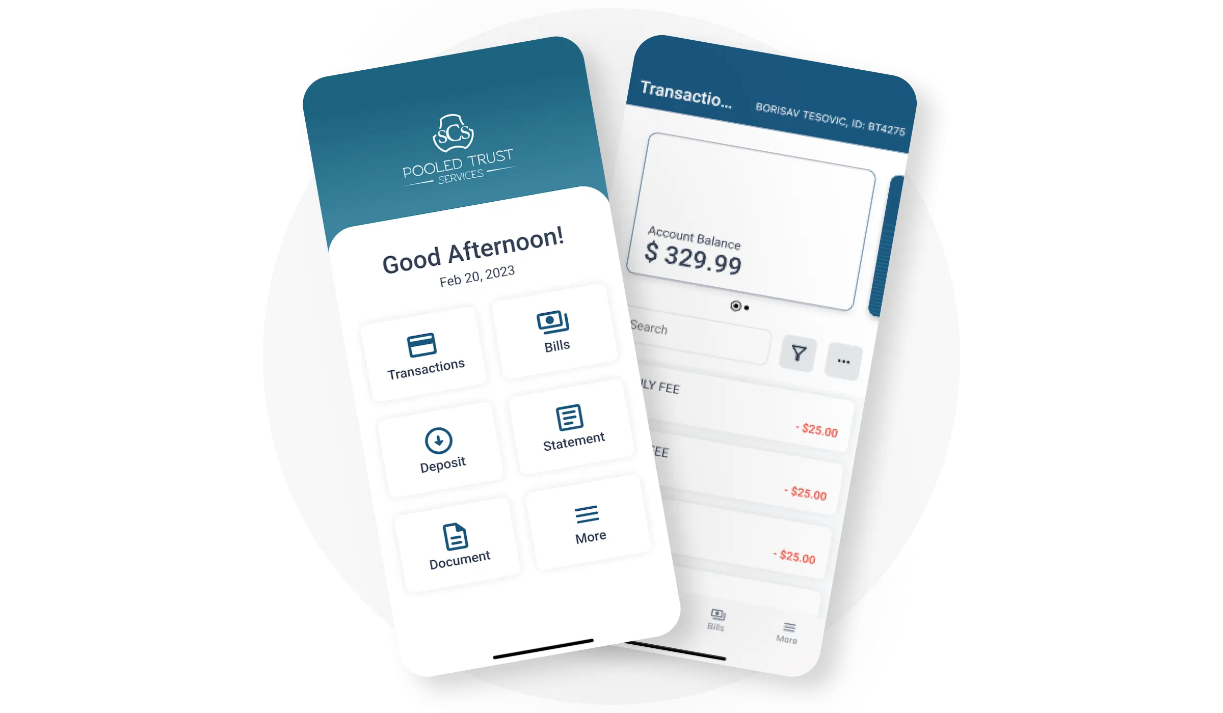SCS Pooled Trust Finance Application - Flutter - Android