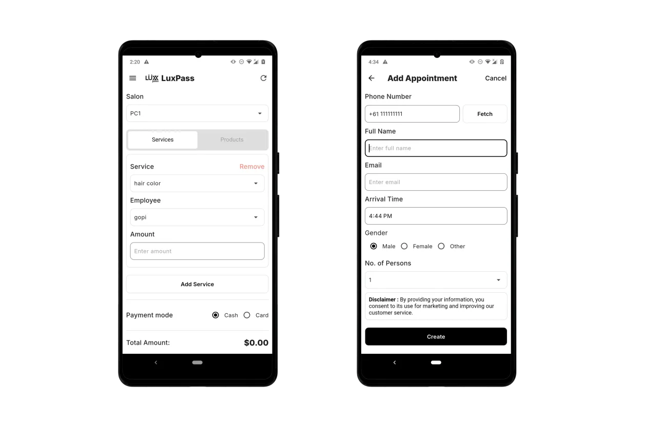 LuxPass POS Portfolio - Nautilus Techlabs